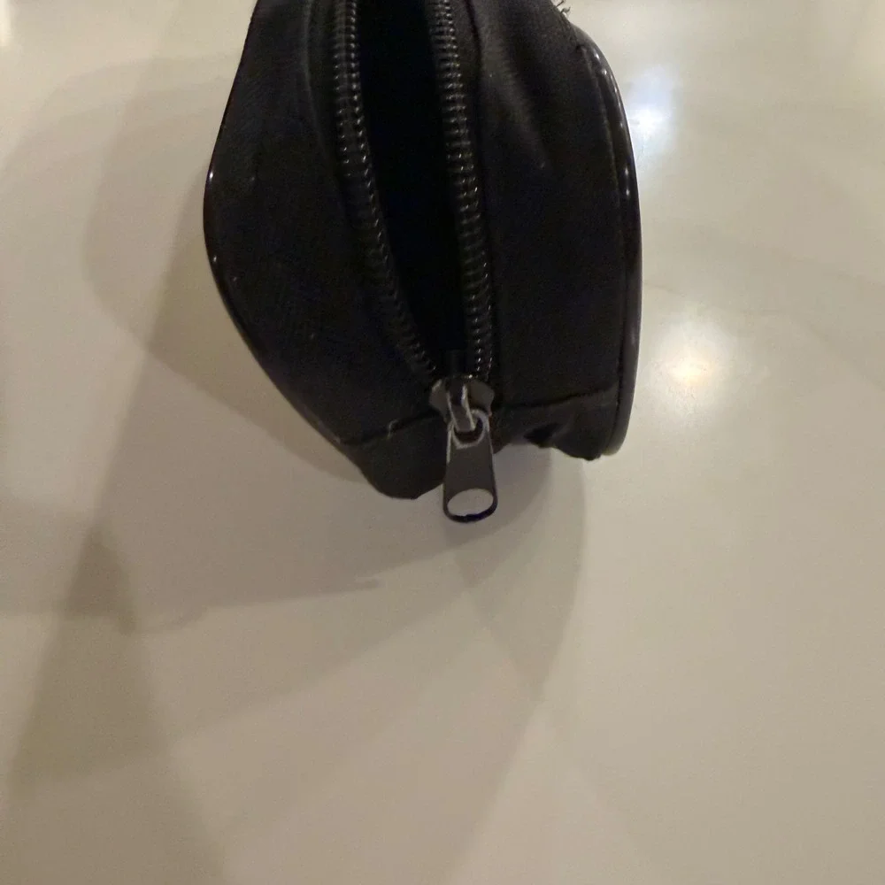 Disney Mickey Mouse Pencil Case Pouch Black Gold Metallic Silhouette Zipper‎ Bag